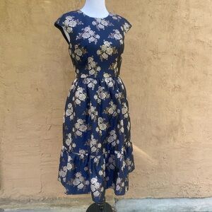 Gal Meets Glam Cream Fit and Flare Midi Dress with Flutter Sleeves